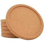 Absorbent 6-Pack Cork Drink Coasters Set