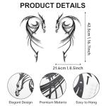 Dual Dragon Metal Wall Art for Man Cave