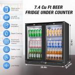 Under Counter Beverage Cooler with Glass Doors