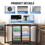 Under Counter Beverage Cooler with Glass Doors