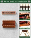 Wall Mount Pool Cue Holder for 6 Sticks
