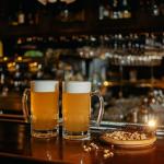 Large Glass Beer Mugs - Set of 2