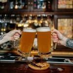 Large Glass Beer Mugs - Set of 2