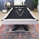 Rustic 90” Billiard Table with Black Cloth