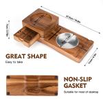 Whiskey Glass Tray & Cigar Ashtray Set