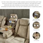 Power Reclining Sofa with USB Charging - Tan/Brown