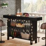 Tribesigns 63-Inch Black Mini Bar Table