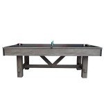 Rustic 7-ft Pool Table Combo Set with Benches