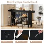 Tribesigns 63-Inch Black Mini Bar Table