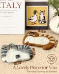 Cute Wool Cat Coasters - Set of 2