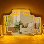 Dimmable Check Engine Light Neon Mirror