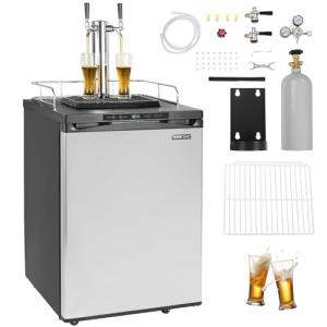 VEVOR Dual Tap Beer Kegerator with CO2 Tank