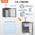 VEVOR Dual Tap Beer Kegerator with CO2 Tank