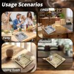 Large Yellow Metal 4-Slot Cigar Ashtray