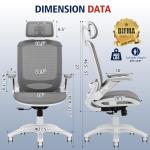 Ergonomic High Back Chair with Flip-Up Arms