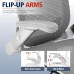 Ergonomic High Back Chair with Flip-Up Arms