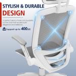 Ergonomic High Back Chair with Flip-Up Arms