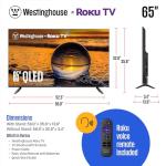 65 Inch Westinghouse 4K QLED Smart TV