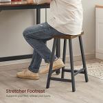 Industrial Bar Stools Set of 2 - Rustic Brown