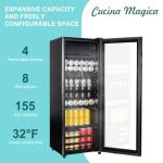 Compact Beverage Fridge with Glass Door
