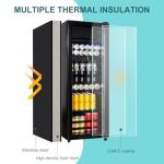 Compact Beverage Fridge with Glass Door