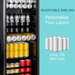 Compact Beverage Fridge with Glass Door