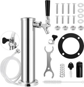Single Tap Stainless Steel Draft Beer Tower