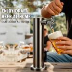 Single Tap Stainless Steel Draft Beer Tower