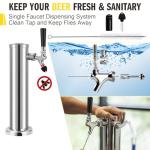 Single Tap Stainless Steel Draft Beer Tower