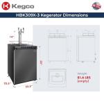 Kegco 3-Faucet Keg Dispenser in Black Stainless