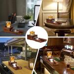 Whiskey Glass Tray with Cigar Cutter & Ashtray