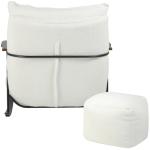 Mid-Century Rocking Chair with Ottoman and Pillow