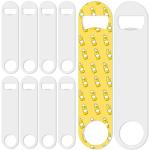 10 Pack White Stainless Steel Bottle Opener Blanks