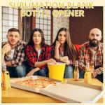 10 Pack White Stainless Steel Bottle Opener Blanks