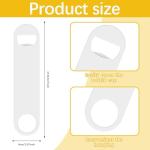 10 Pack White Stainless Steel Bottle Opener Blanks