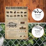 Vintage Wild Boar Metal Sign for Man Cave
