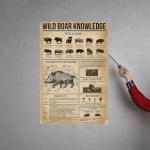 Vintage Wild Boar Metal Sign for Man Cave