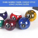 Marble-Swirl 16 Piece Billiard Ball Set