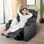 LAFWELL Retro Rocking Recliner with Massage Heat