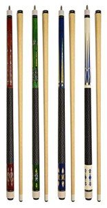 4-Pack 58" Billiard Pool Cue Sticks Set