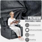 LAFWELL Retro Rocking Recliner with Massage Heat