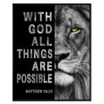 Bible Verse Wall Art - Inspirational Man Cave Decor