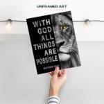 Bible Verse Wall Art - Inspirational Man Cave Decor