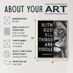 Bible Verse Wall Art - Inspirational Man Cave Decor