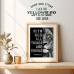 Bible Verse Wall Art - Inspirational Man Cave Decor