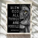 Bible Verse Wall Art - Inspirational Man Cave Decor