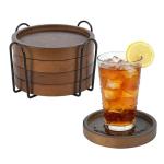 Wooden Coasters Set of 4 with Holder
