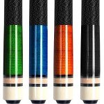 Set of 4 AKLOT 58" Canadian Maple Pool Cues