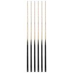 58" Black One-Piece Pool Cue Stick Set of 6