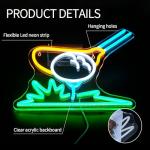 Golf Neon Wall Sign with Dimmable LED Lights